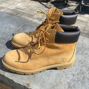 Youth size 5 Timberland work boots.  Worn only a few times.